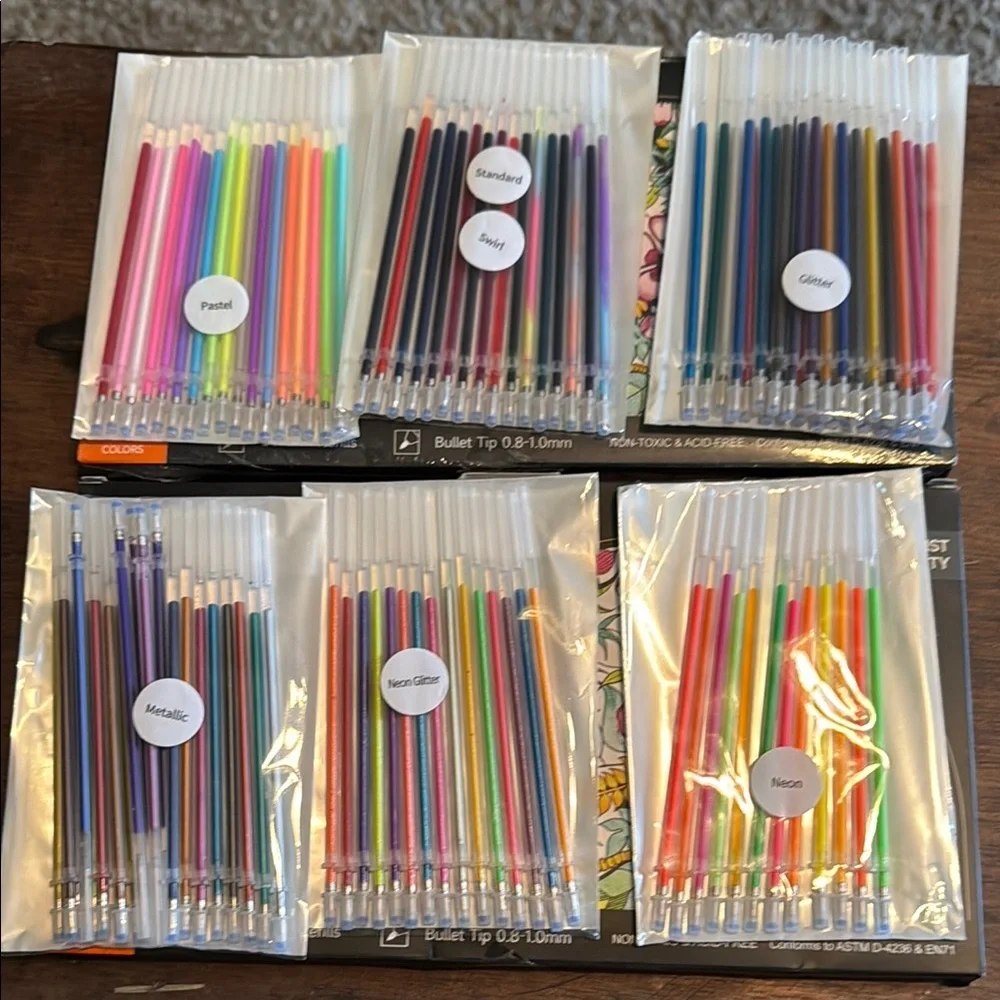 NWT 2 sets of Shuttle Art Gel Pen Refill Sets. Will fit most pens. - Picture 2 of 2
